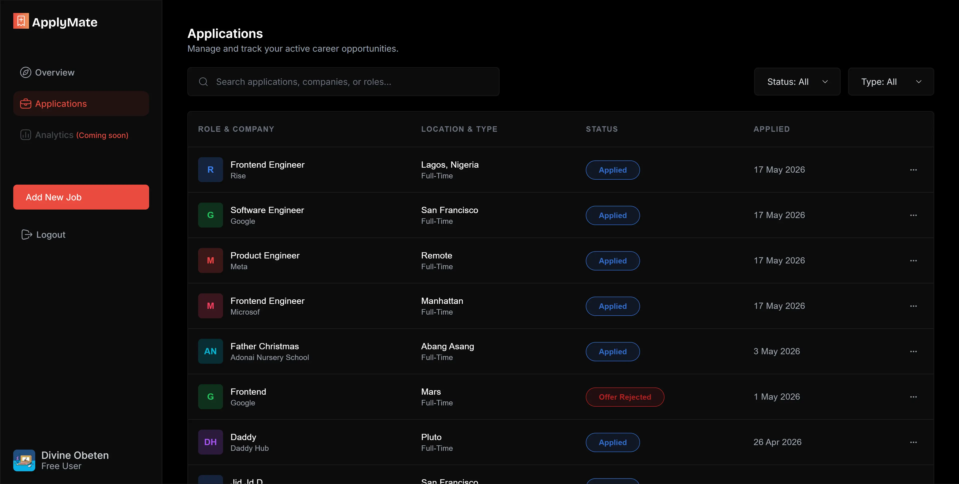 ApplyMate screenshot 2