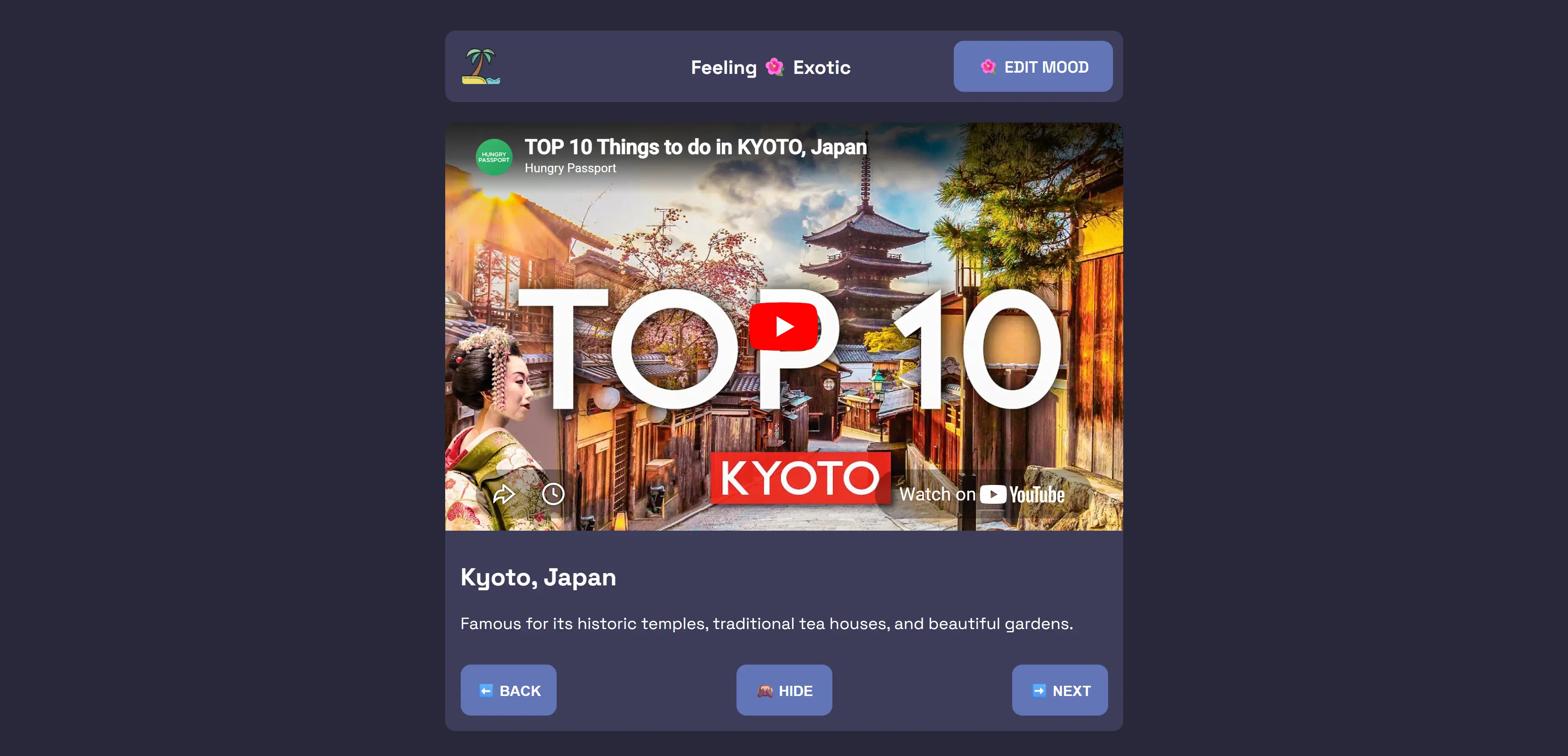 TravelMoods screenshot 1